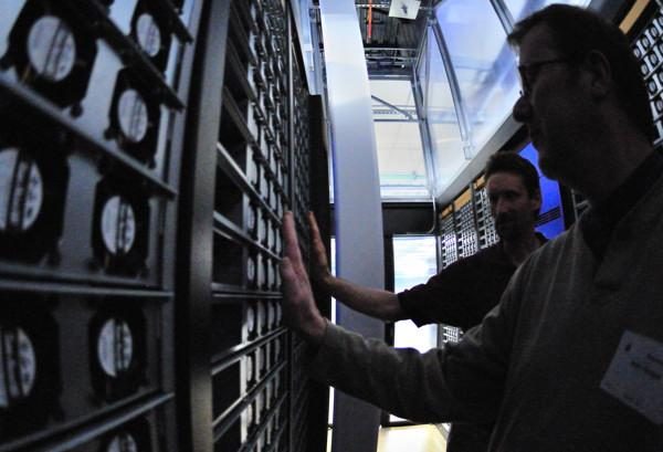 Server processors in a rack